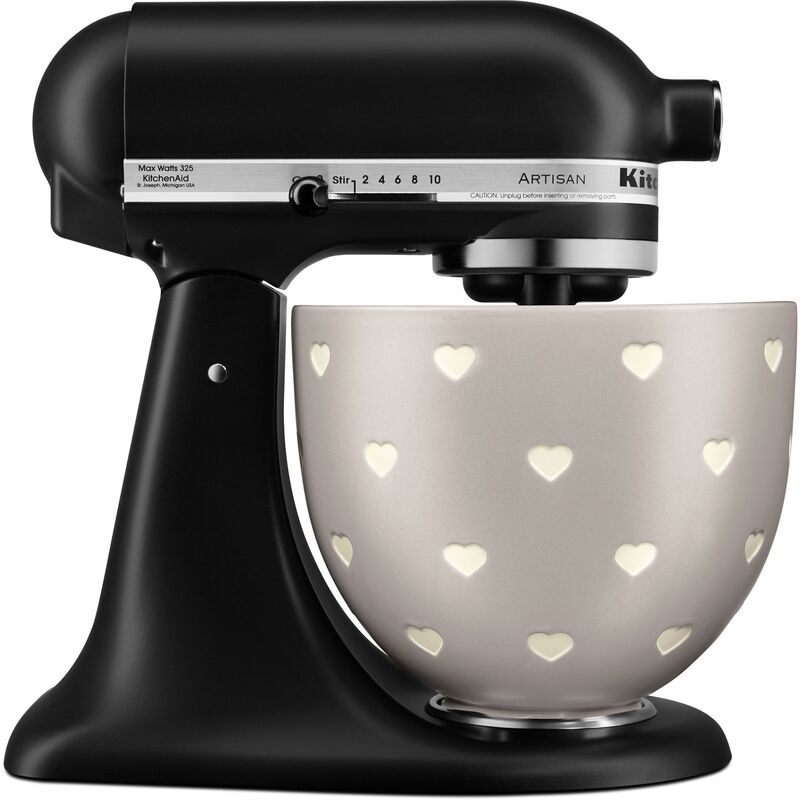 KitchenAid Keraaminen Kulho Sydämet 4,7L, beige