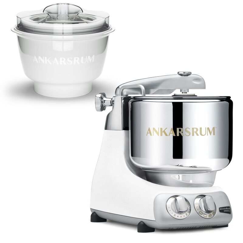 AKM 6230 köksmaskin med glassmaskin, glossy white