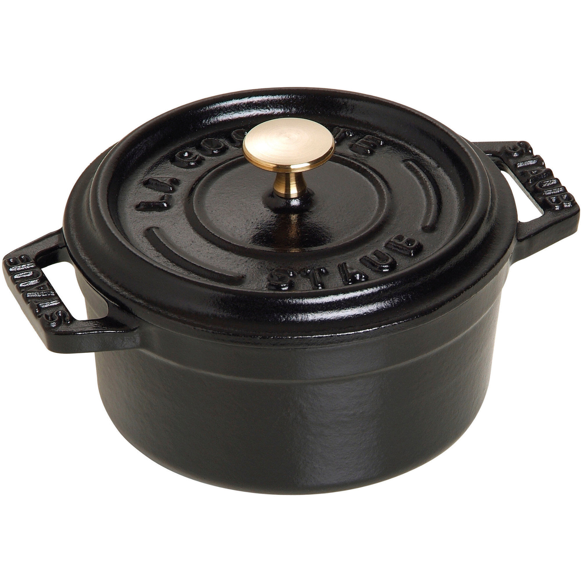STAUB Staub La Cocotte rund gryte støpejern 0,25 L Svart