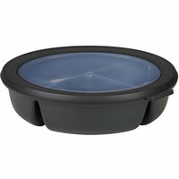 Cirqula skål med lokk, svart