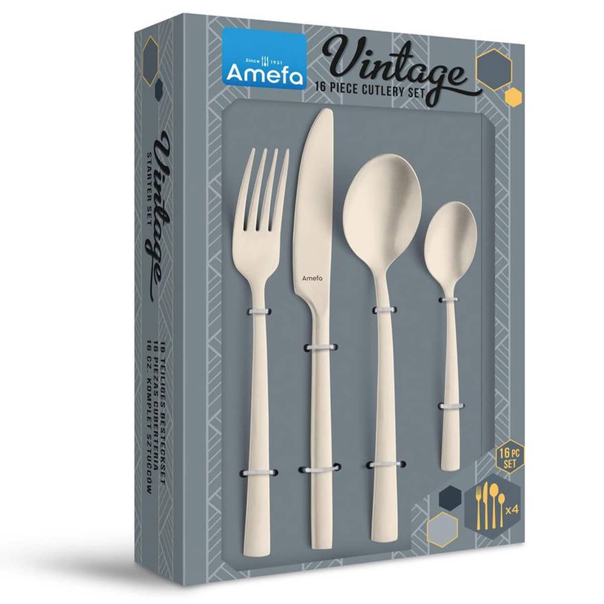 Manille Vintage Silver 16 delar, champagne
