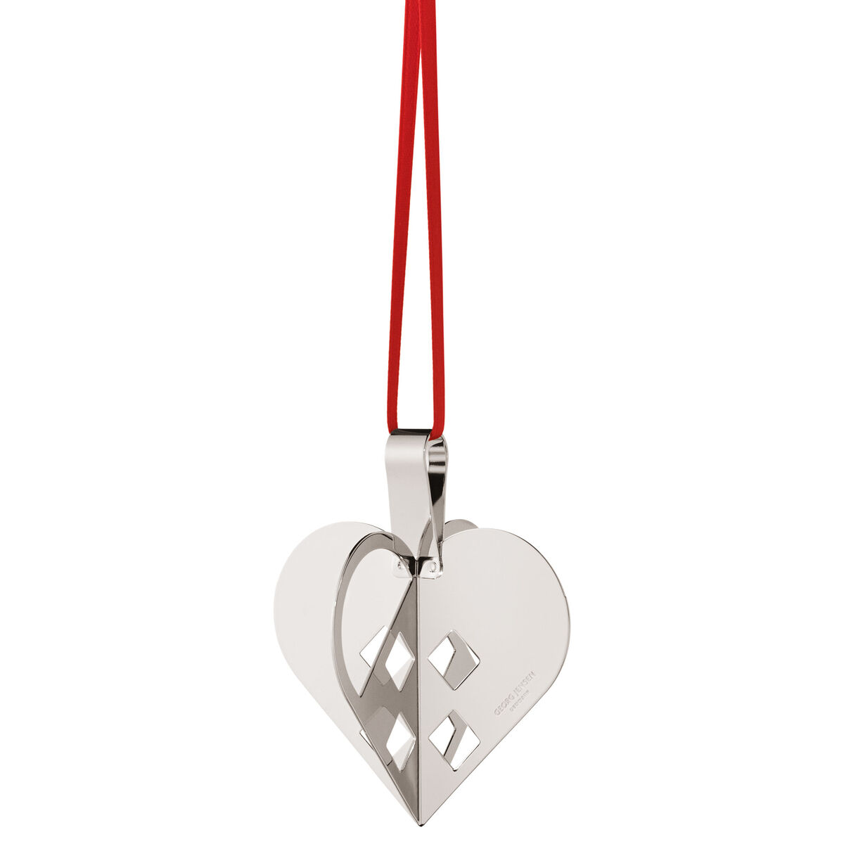 Georg Jensen CC 2025 Julepynt hjerte, palladiumbelagt
