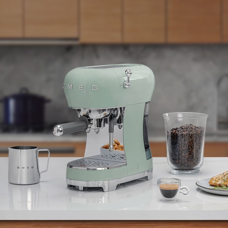 ECF02 Espressomaskine, pastelgrøn