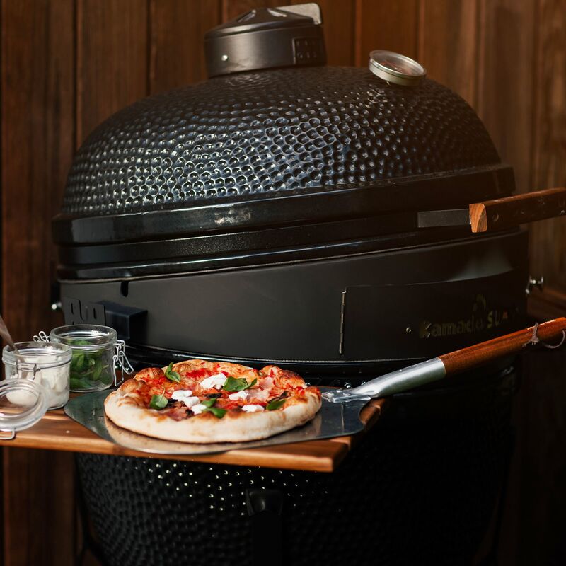 kolgrill, svart + grillmästarens rotisseri och pizzaugn