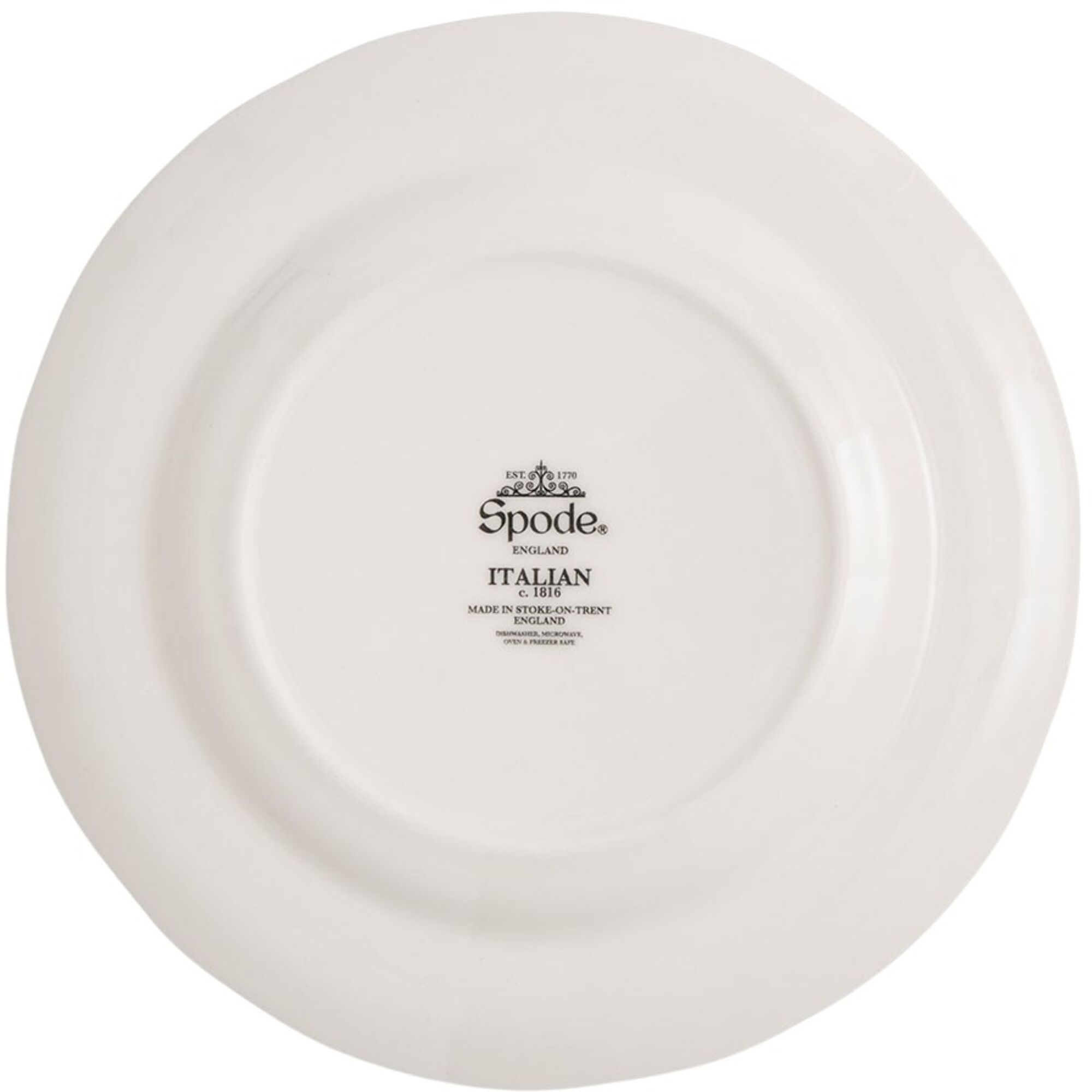 Green Italian asjett 15 cm, grønn/hvit