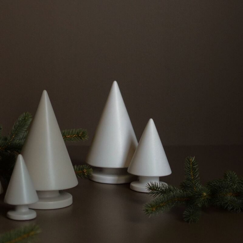 Juletre Small juledekorasjon, 12 cm, hvit