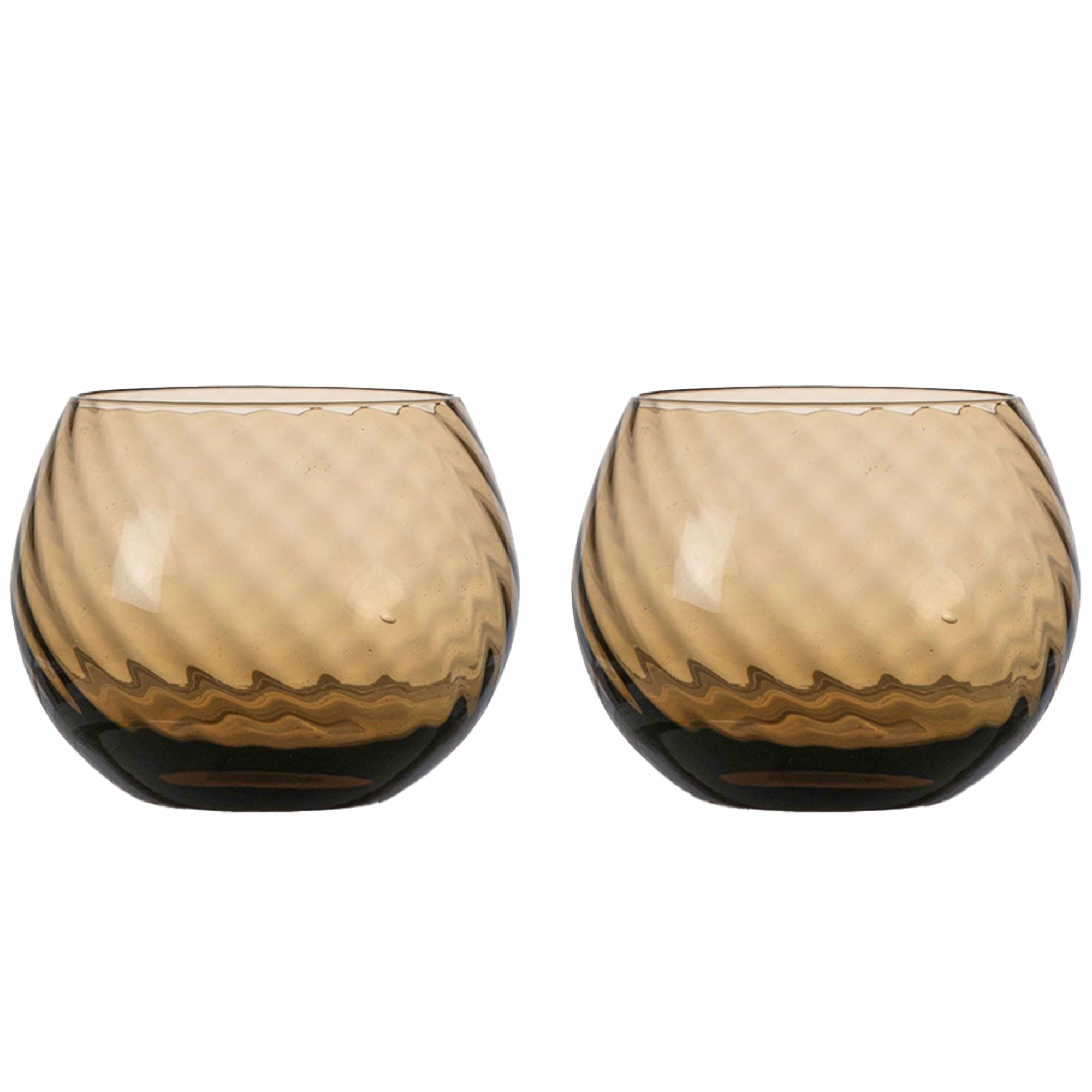 Opacity vandglas 22 cl, brun, 2-pack