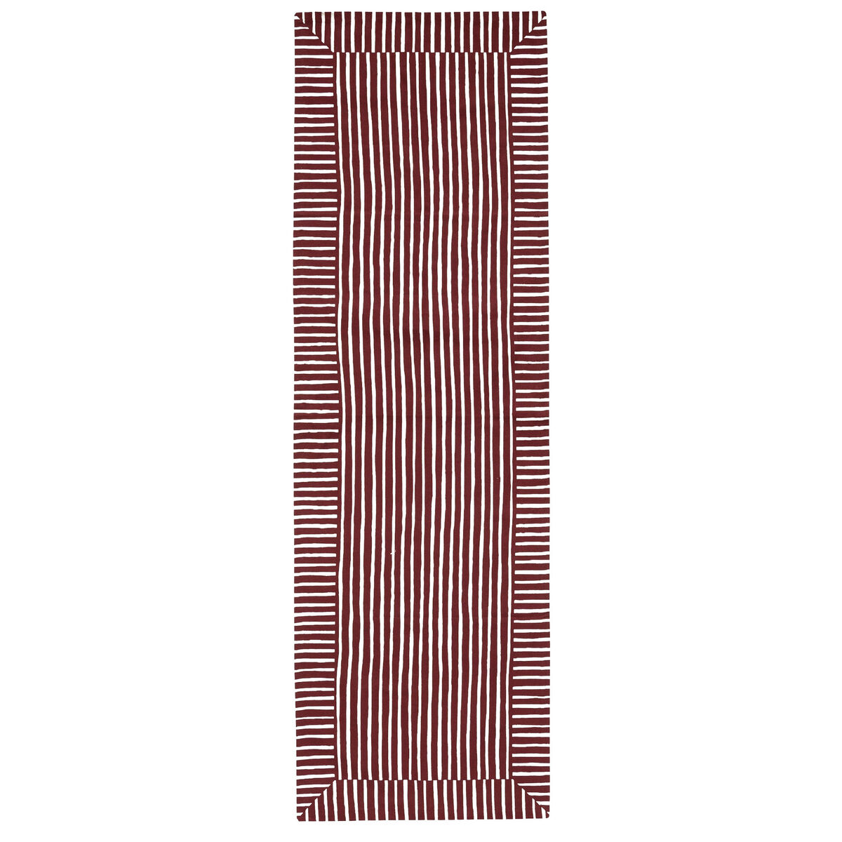 Piccolo kaitaliina 139 × 42 cm, offwhite/viininpunainen