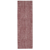 Piccolo kaitaliina 139 × 42 cm, offwhite/viininpunainen