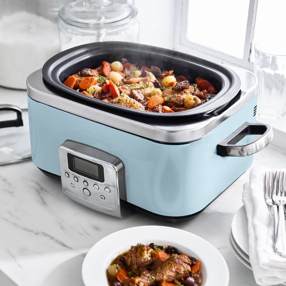 Elite Slow Cooker, blue haze