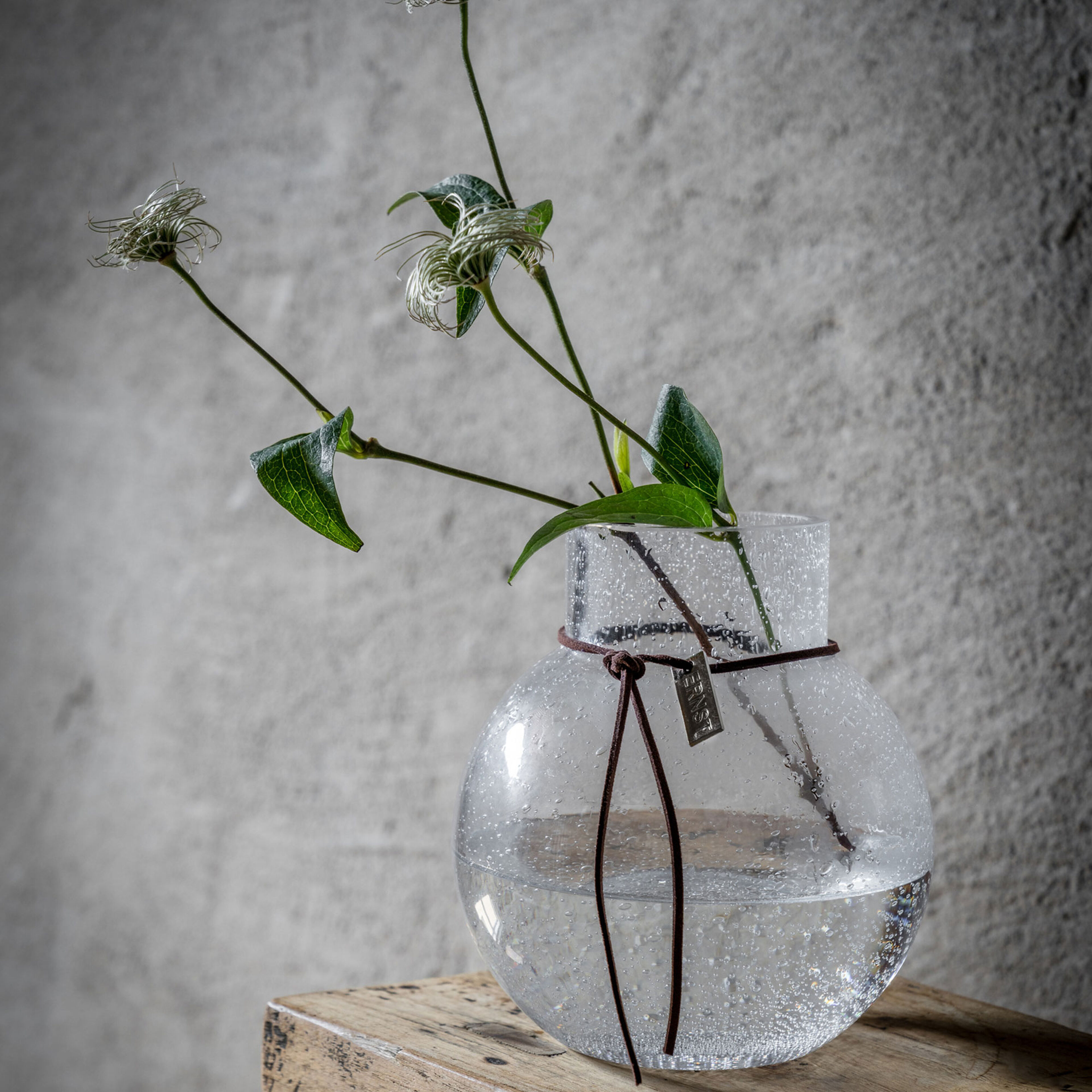 Bubblig glasvas 14 cm