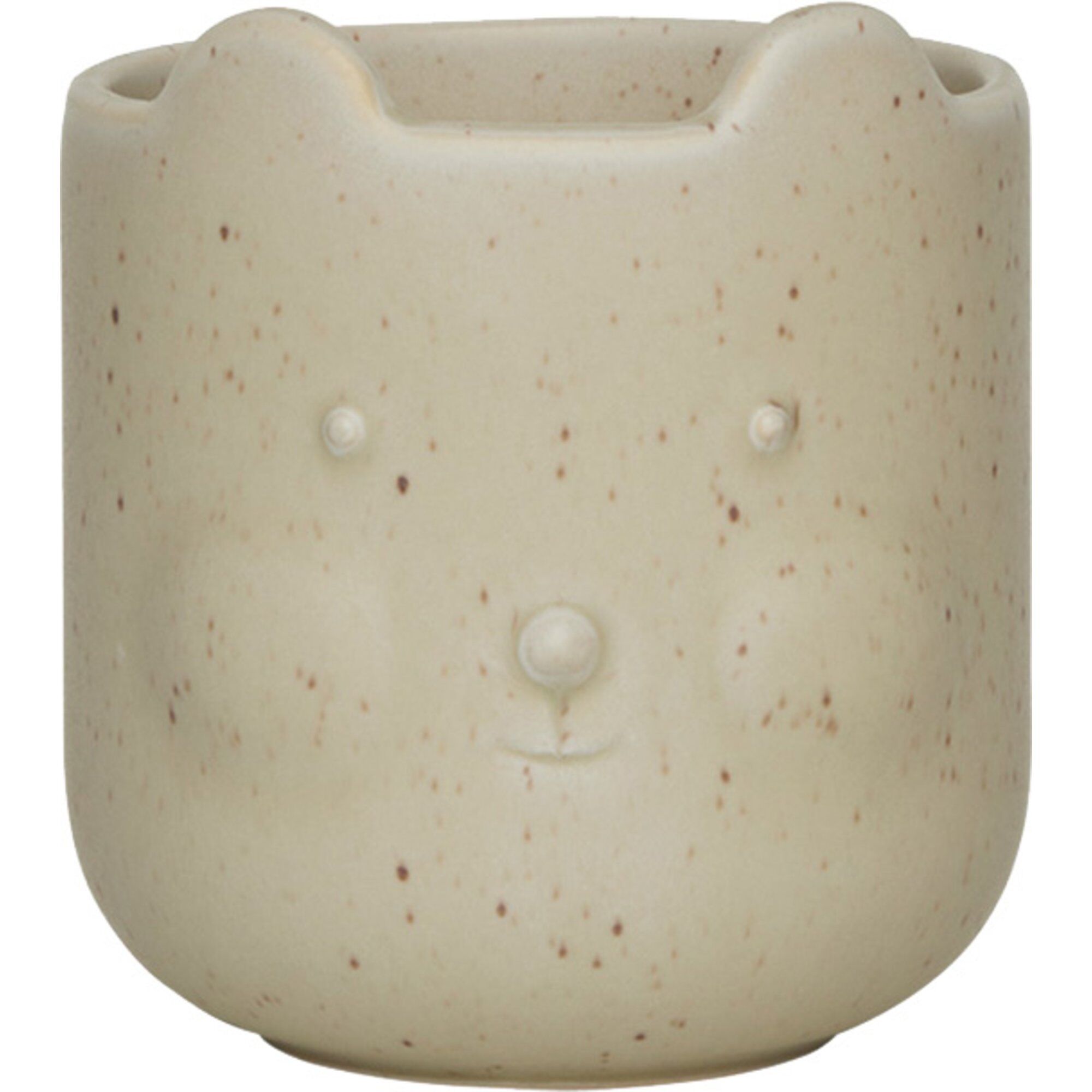 Bjørne krukke 9 cm, reactive olive
