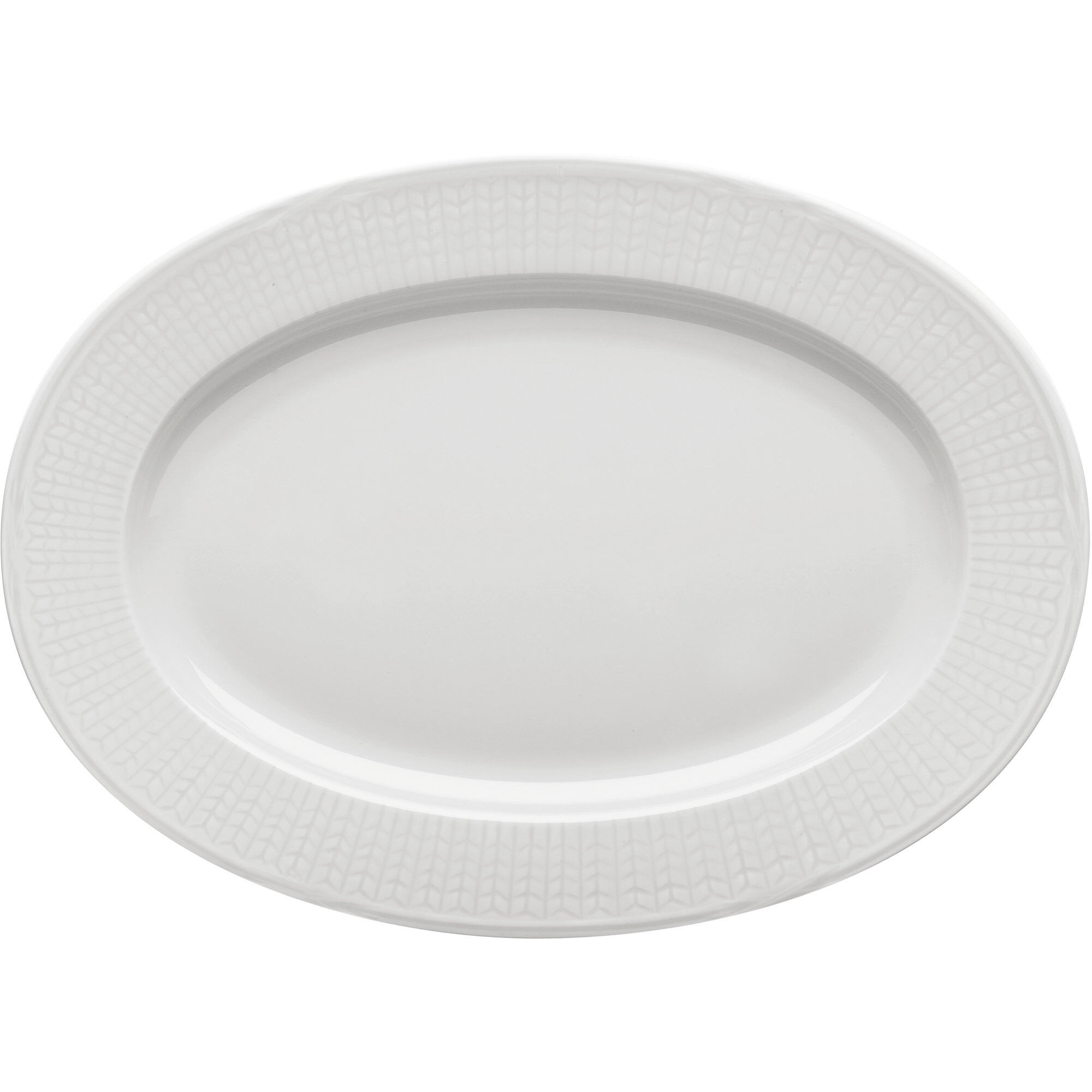Rörstrand - Swedish Grace ovalt fat 32 cm snø/hvit