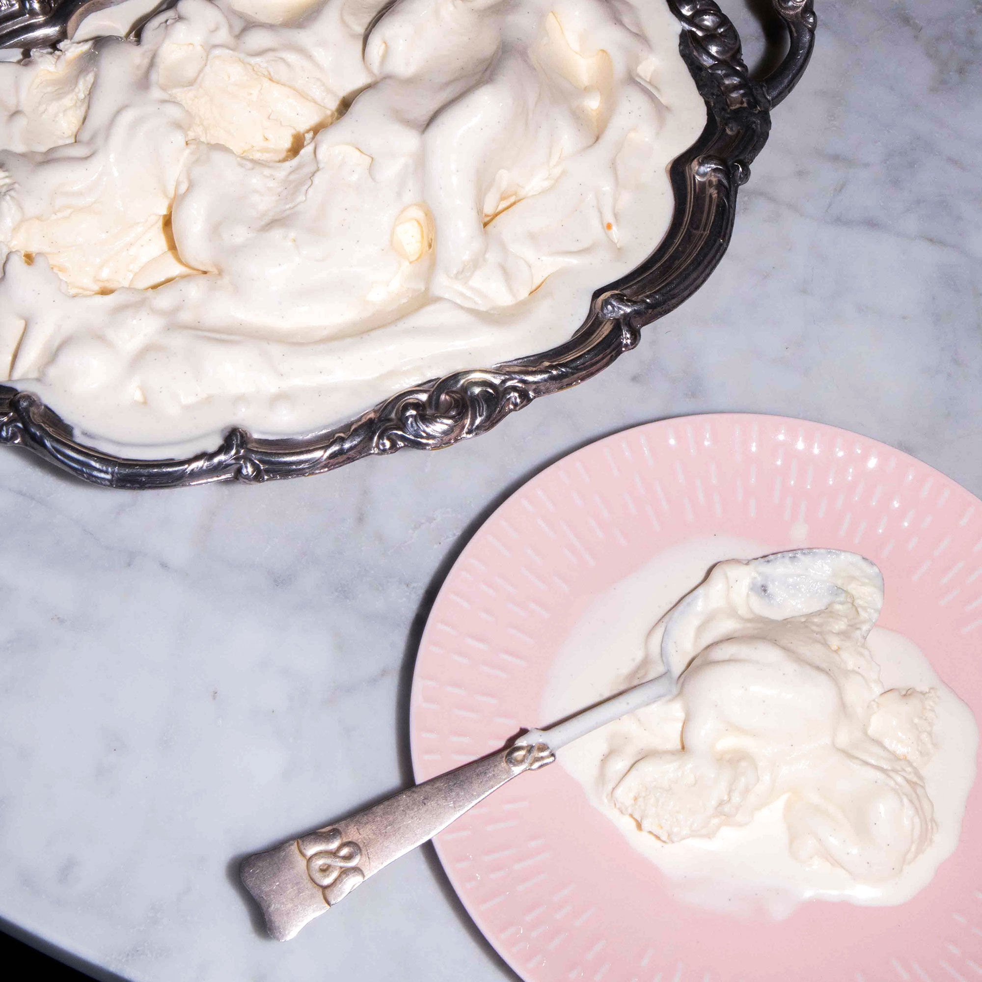 Confetti desserttallerken 21 cm, candyfloss