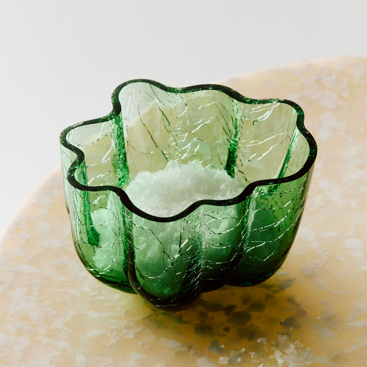 Kosta Boda Crackle lyslykt 58 mm, mørkegrønn