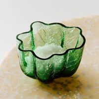 Kosta Boda Crackle lyslykt 58 mm, mørkegrønn