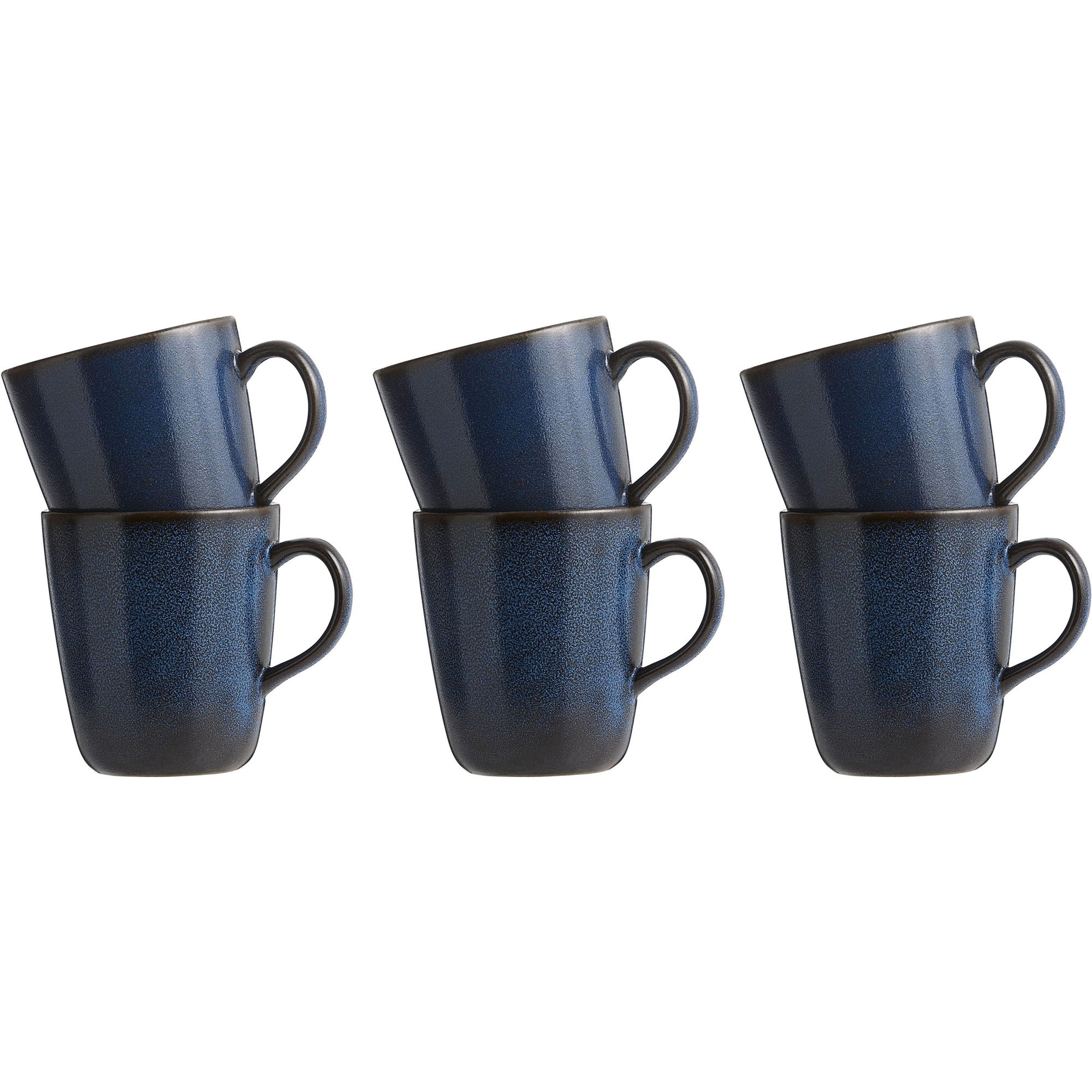 RAW Mugg med öra 6 st. Midnight Blue