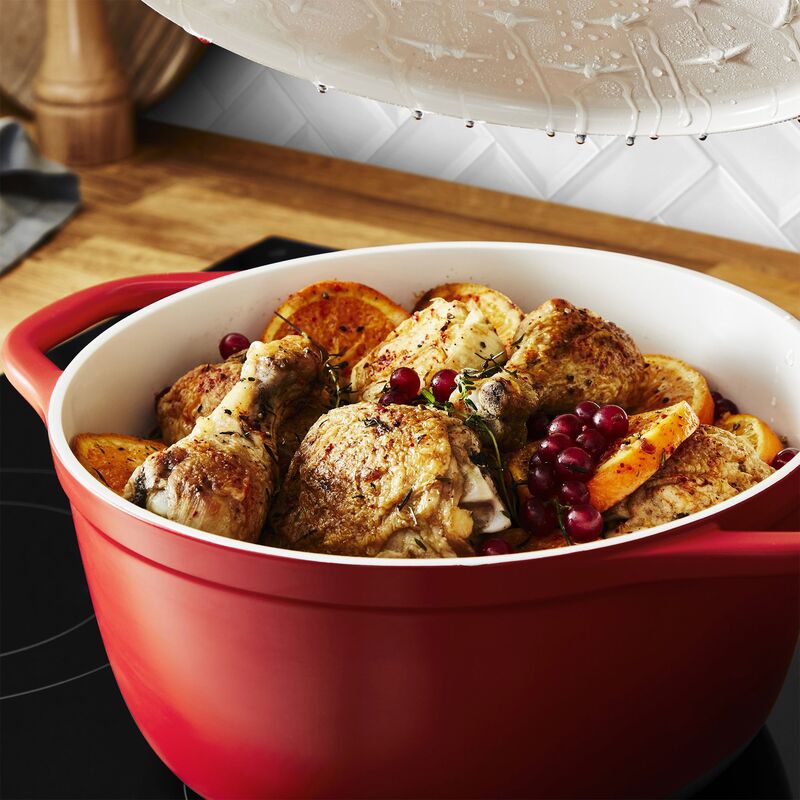 Air gryte, 4,7 liter, 24 cm, rød