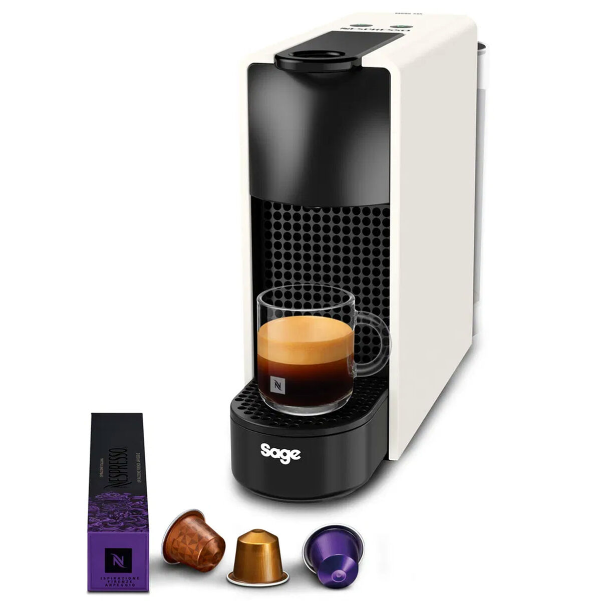 Nespresso by Sage SEC 220 Essenza Mini kapselmaskine, hvid