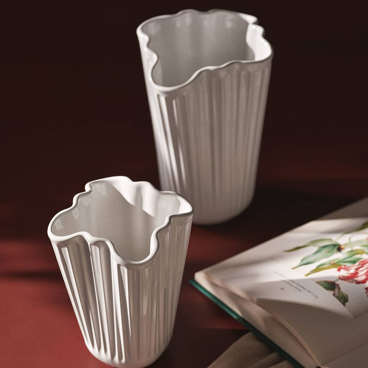 Hammershøi Unfold vase 20,5 cm, hvid