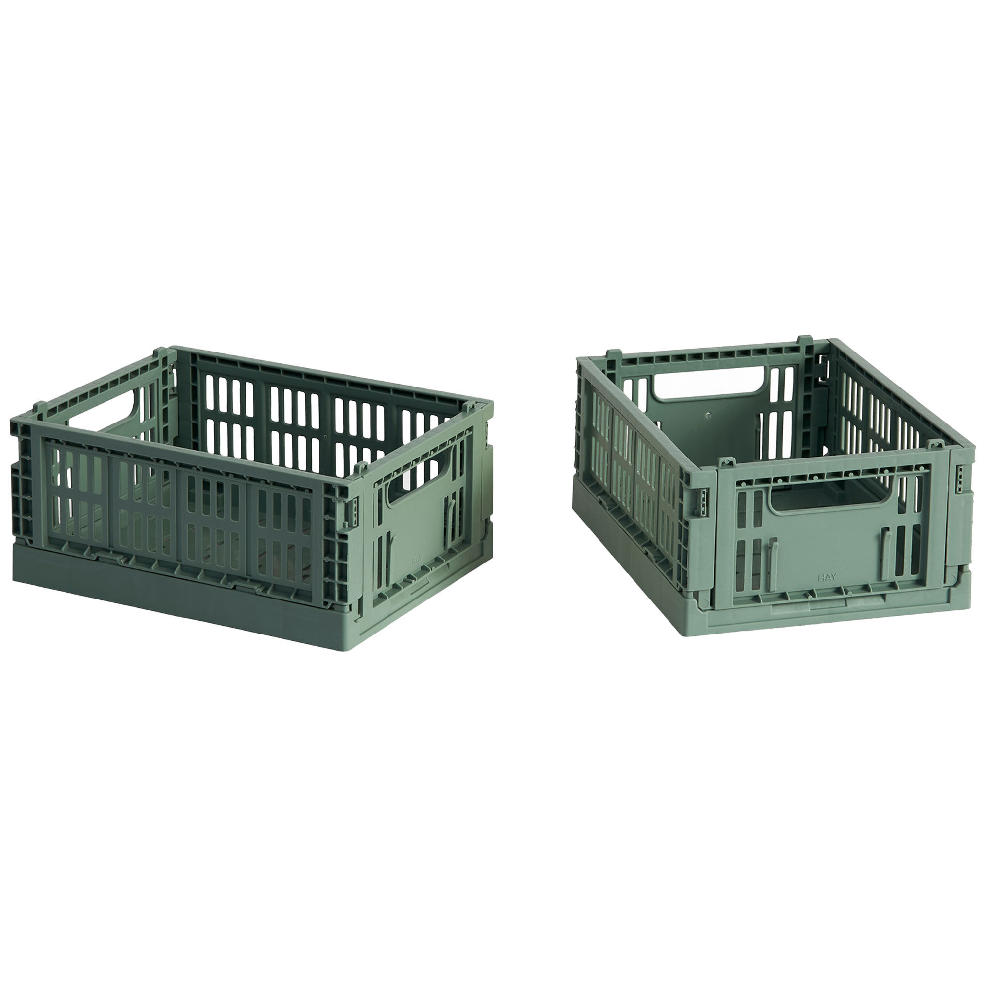 HAY Colour Crate Mini oppbevaringsbokser 2 stk, sage green
