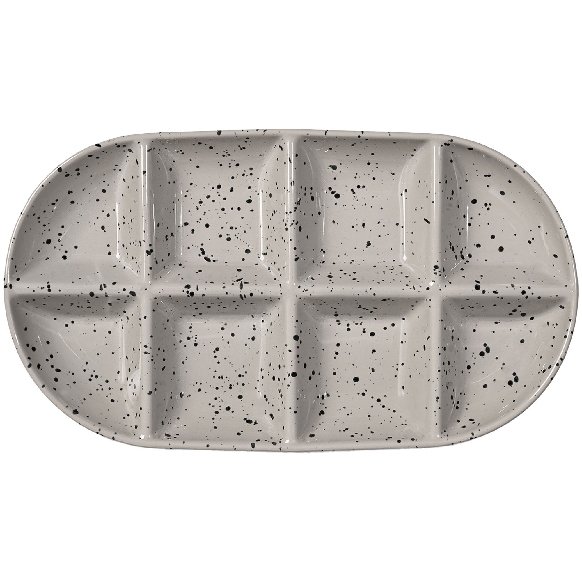 Sagaform Ditte serveringsfad large, grå/sort