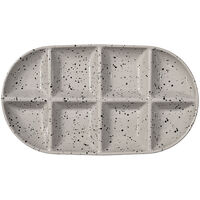 Ditte serveringsfat large, grå/svart