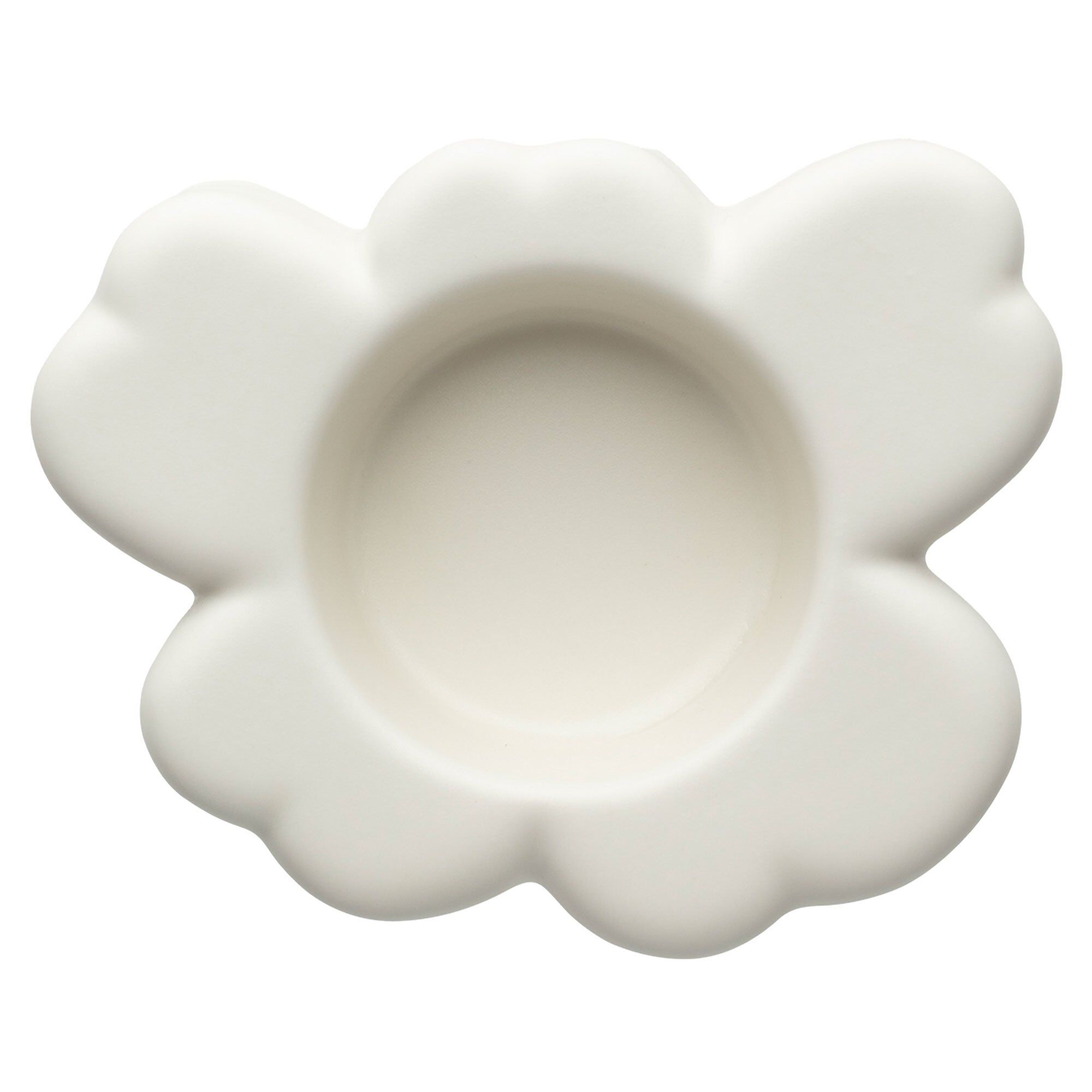 Produktfoto för Marimekko Unikko Shape värmeljushållare 10x3 cm, matte white