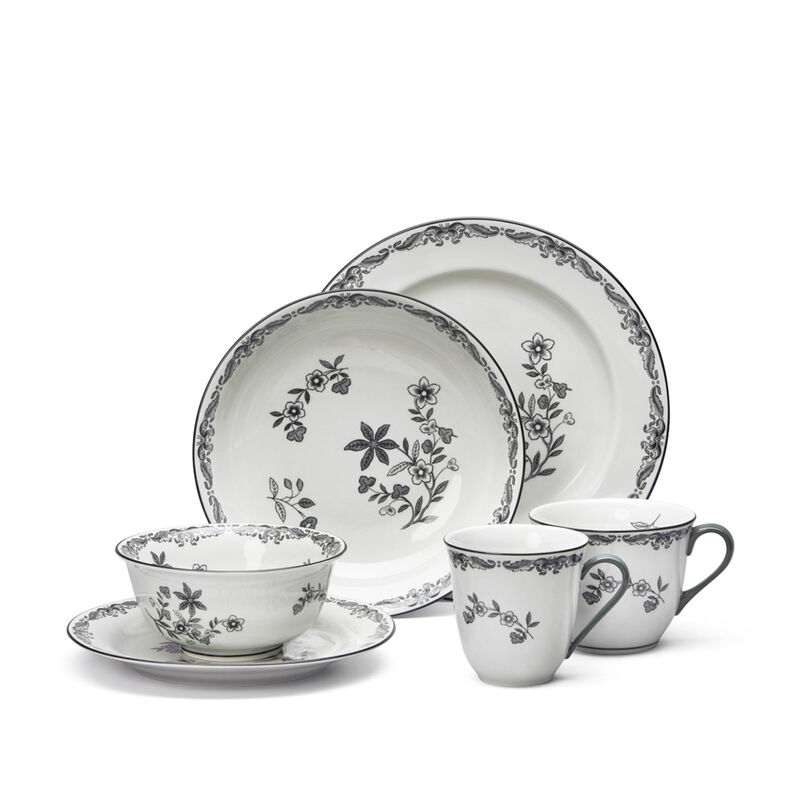 Ostindia musta syvä lautanen