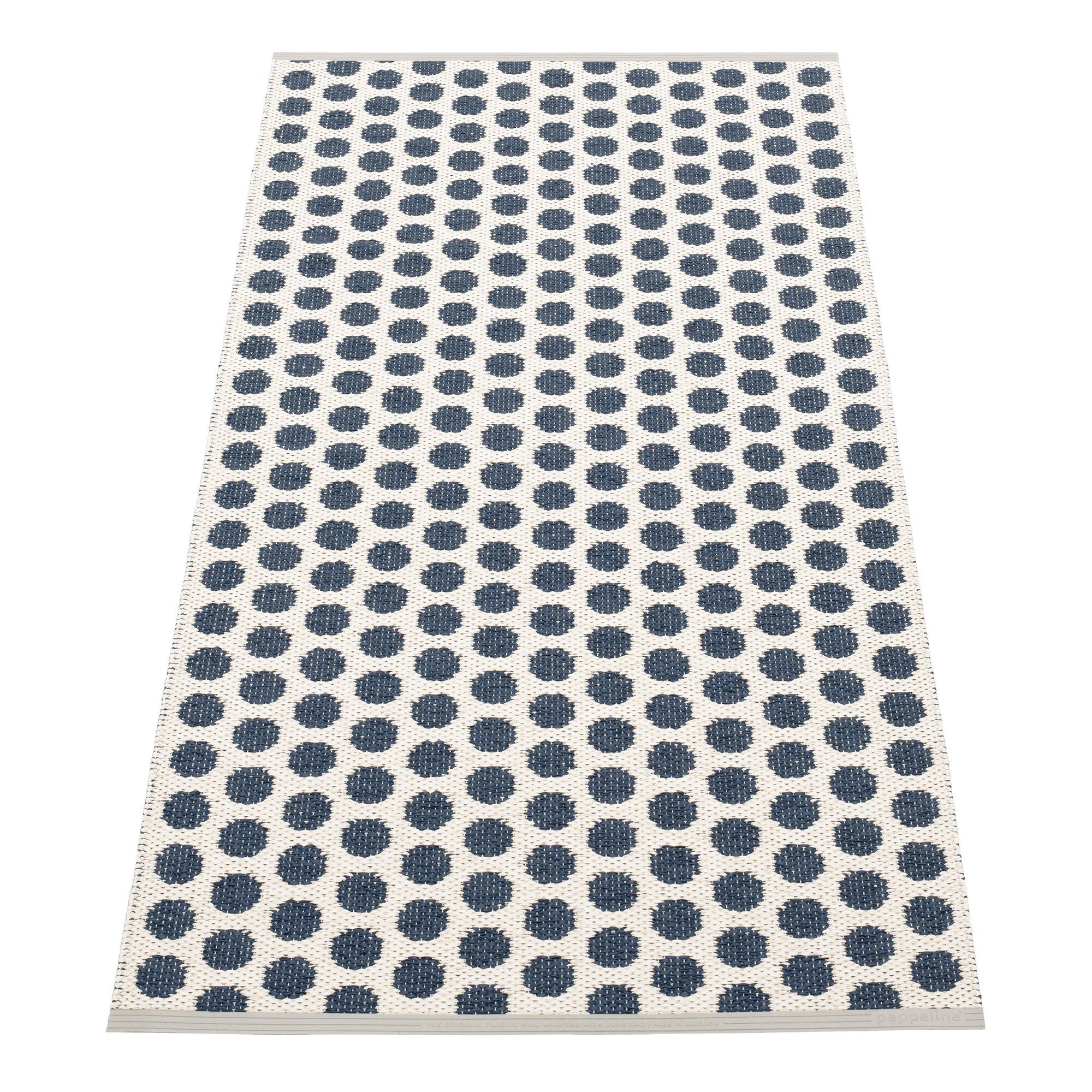 Alternativ bild 1 för Pappelina Noa matta 70 cm x 150 cm, dark blue/vanilla