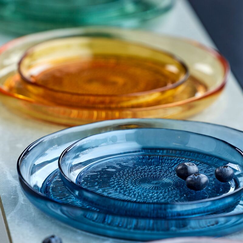glastallrik 25 cm, blå