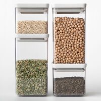 Tasty+ förvaringsburkar 4 st, ljusgrå