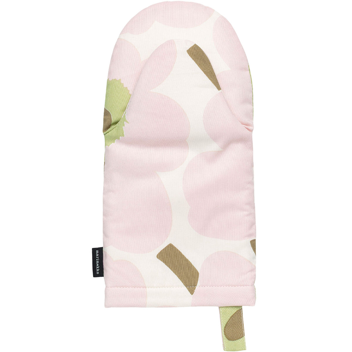 Pieni Unikko grytvante, vit/rosa