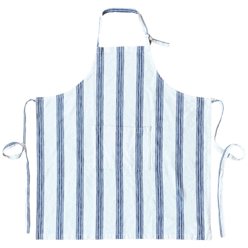 Textiles Garn Förkläde, blå/vit
