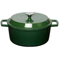 Mareld Støbejernsgryde 5,0 liter, mørkegrøn