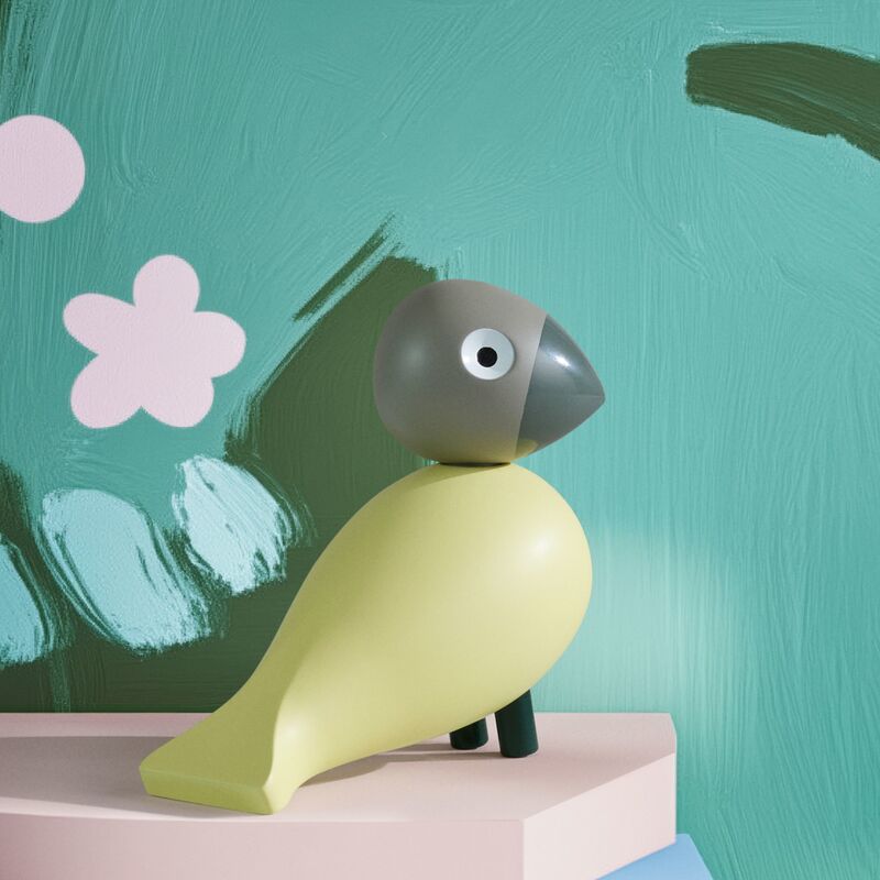 Årets Fugl 2025 Bella, grå/gul