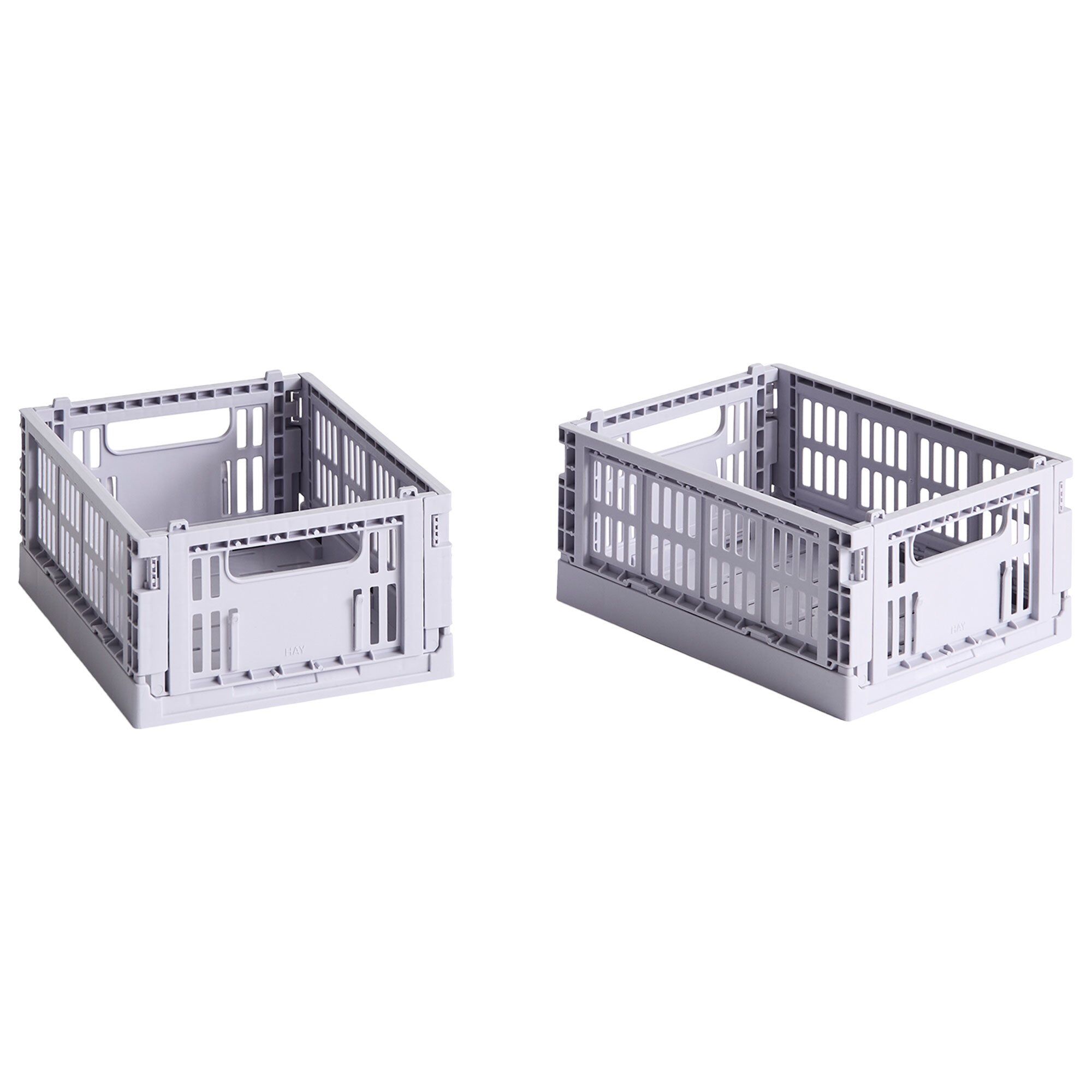 Produktfoto för HAY - Hay Colour Crate Mini - Lådor - Set of 2 - Lavender - H8 x D17 x W13 cm