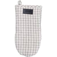 Rutete grytevott, beige/svart