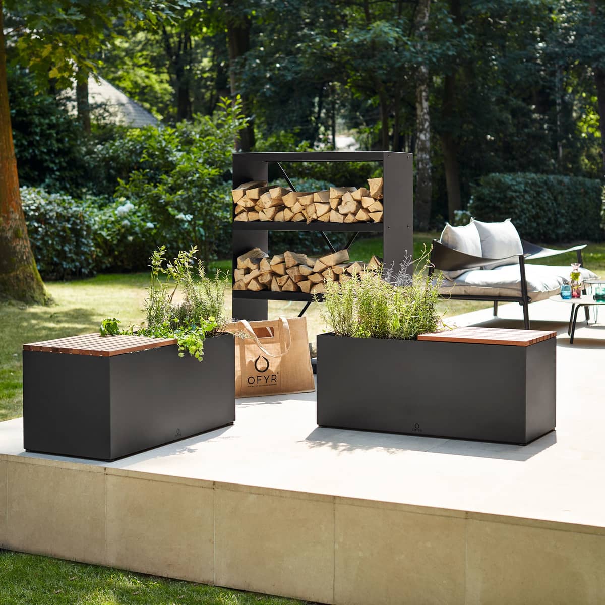 Herb Garden Bench Black