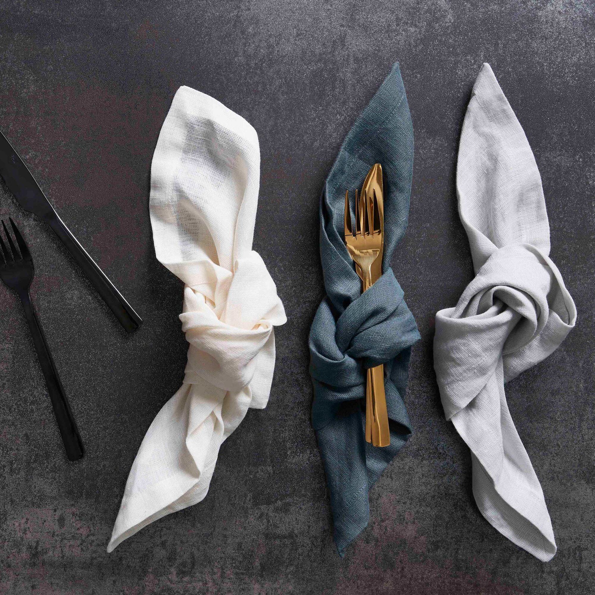 Alternativ bild 1 för Aida RAW servetter 45x45 cm. vit 4 st