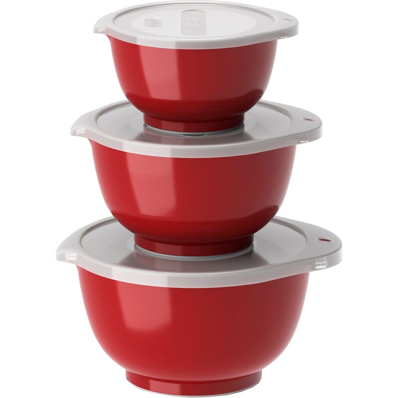 NEW Margrethe miniskålset 0,25 + 0,5 + 0,75 liter, röd