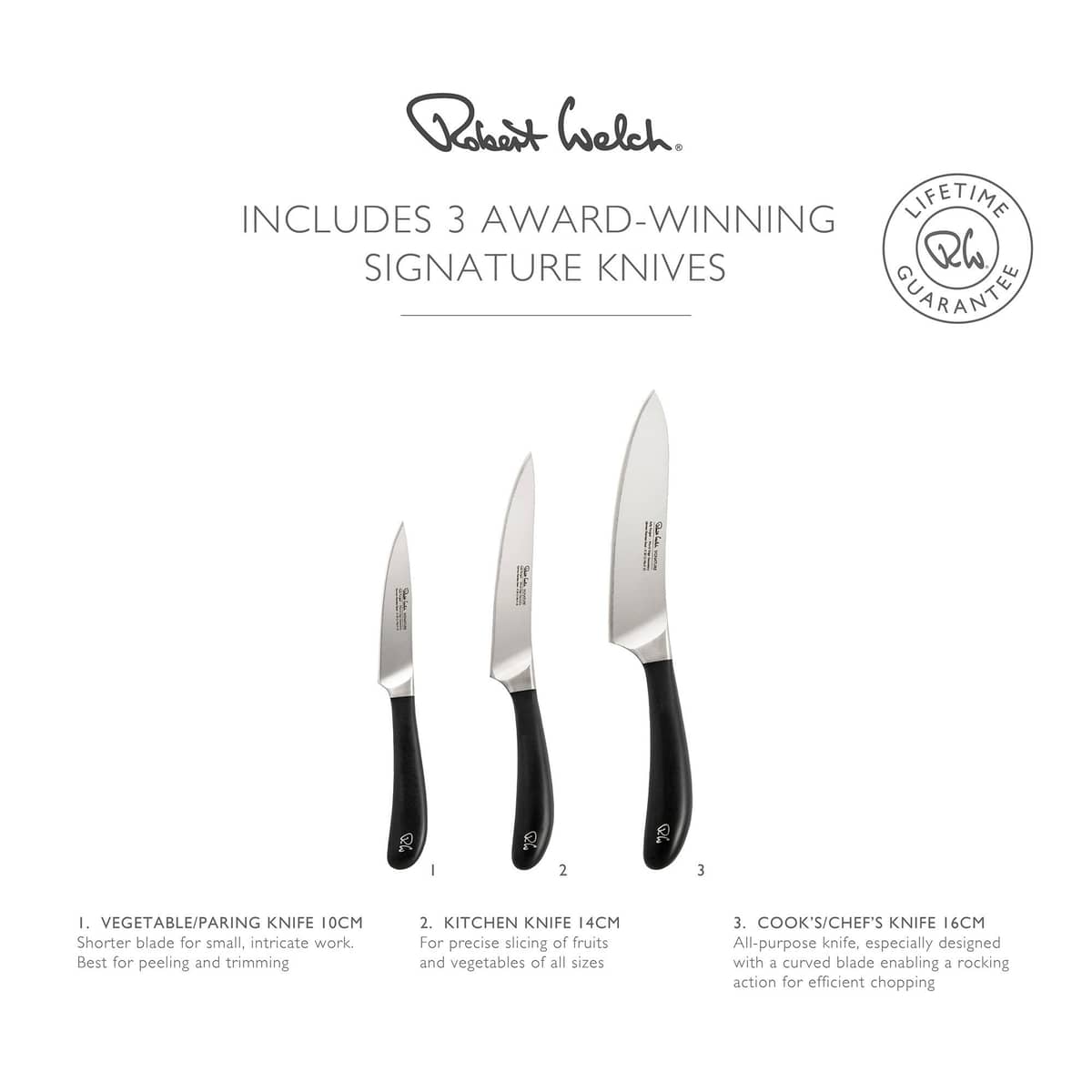 Signature Bamboo Knivblokk For Skuff 3 Kniver