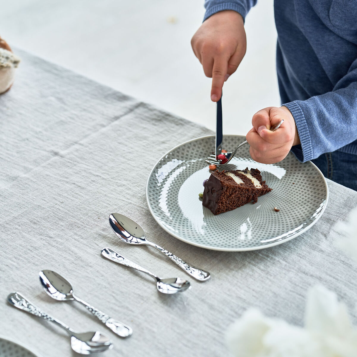 Grimm's Fairy Tales barnbestick 4 delar, rostfritt stål