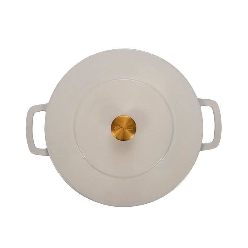 Valurautapata kannella 28 cm/5,3 litraa, hiekka