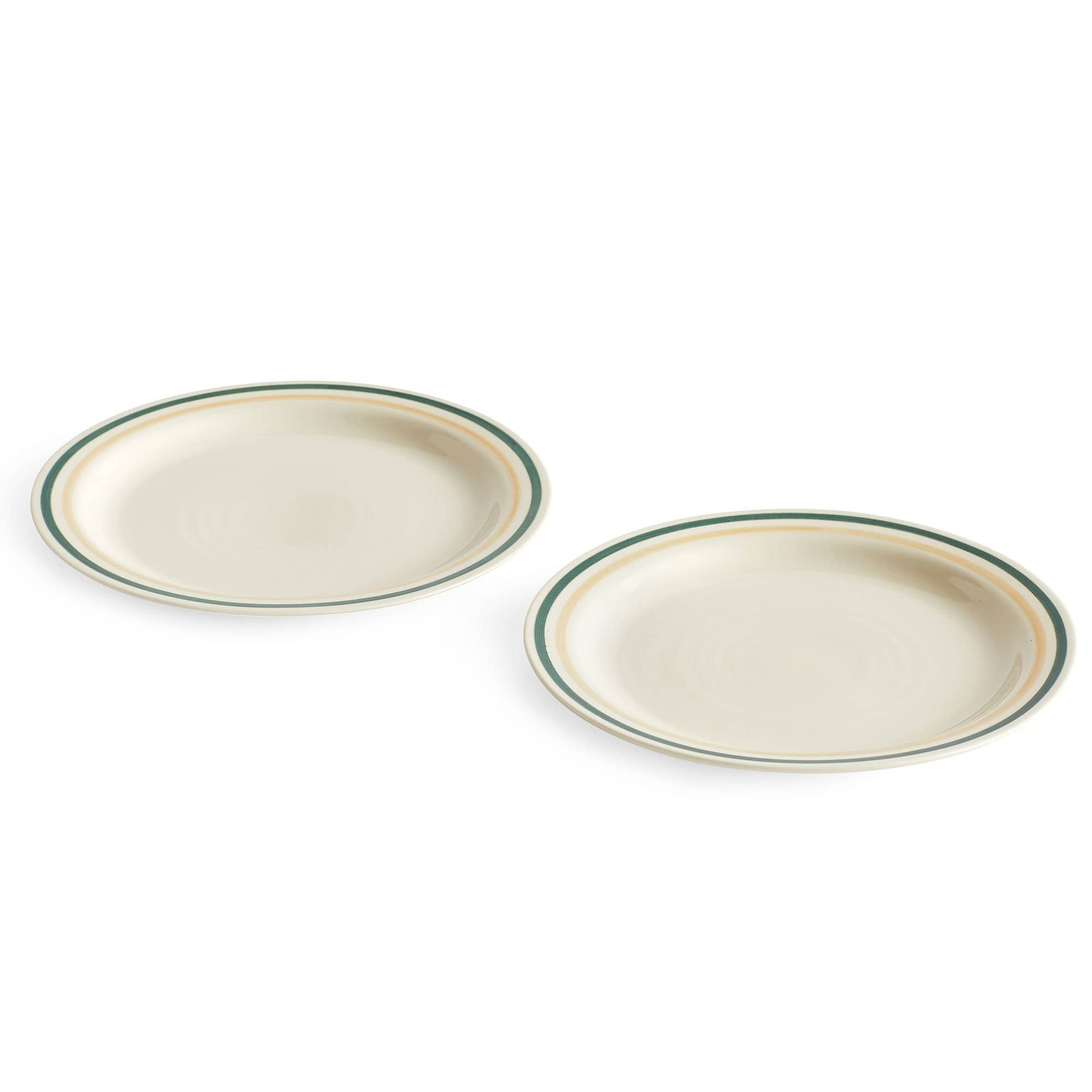 Sobremesa tallerken 24,5 cm, 2-pakning, grønn/sand