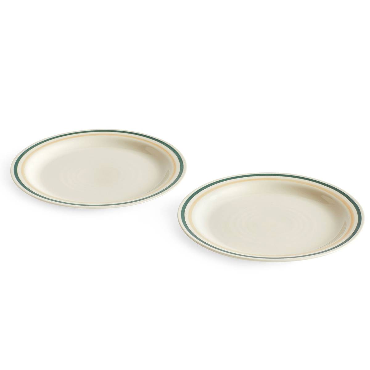Sobremesa tallrik 24,5 cm, 2-pack, grön/sand