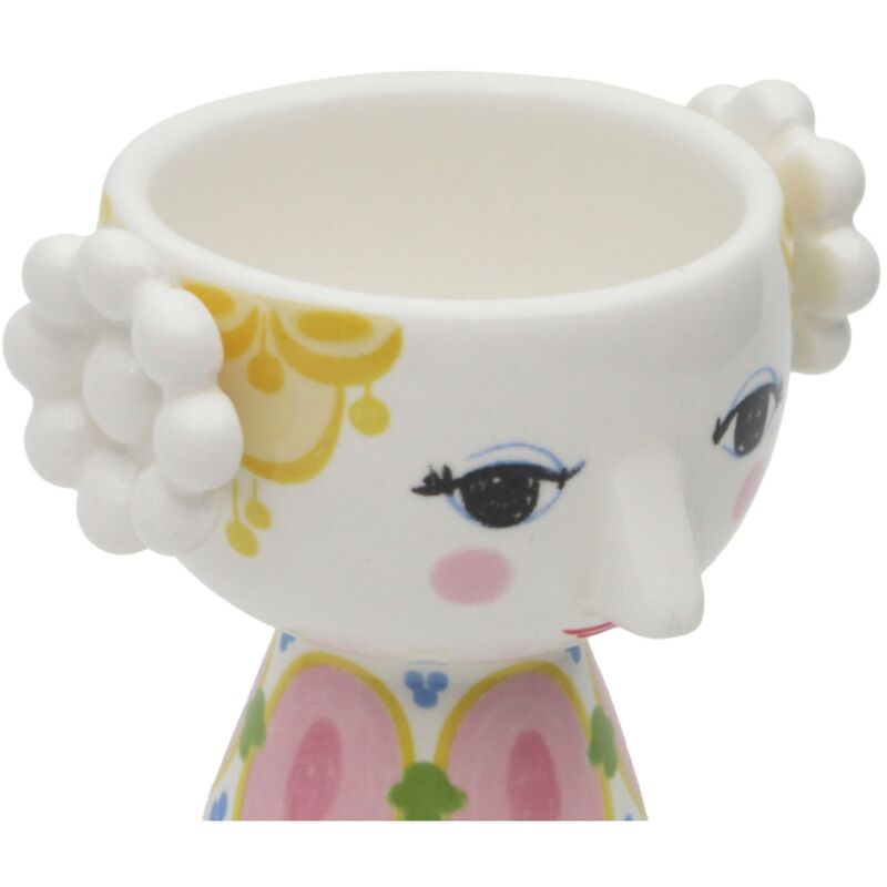 Eva kynttilänjalka  Ø6,5, keltainen/laventeli, 2 kpl.