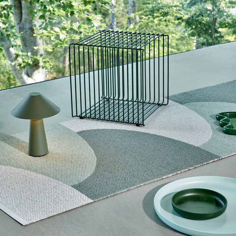 Pappelina Hill matto 70 × 360 cm, army/mint/grey