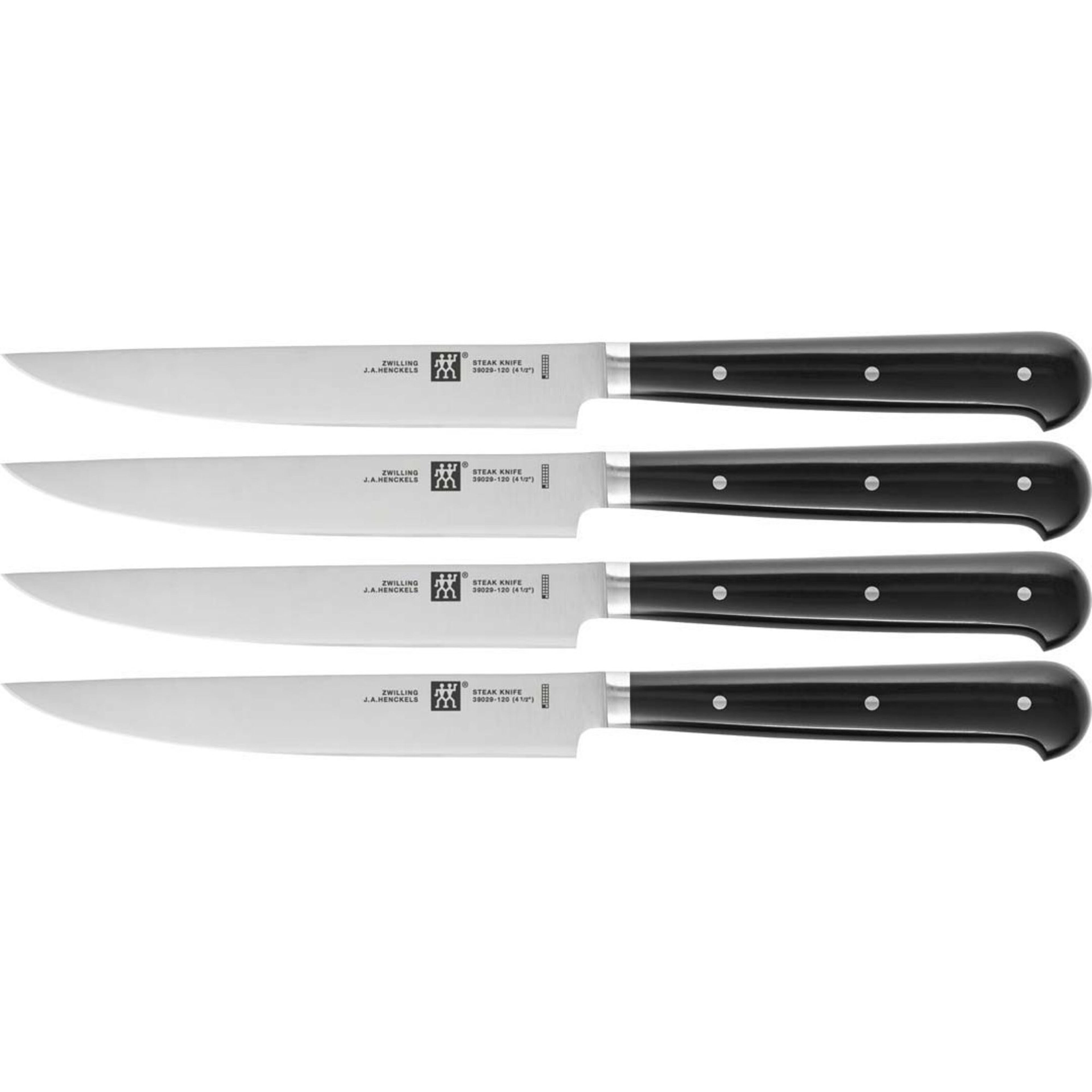 Twin Steak Set 4 st Knivar med Slät Slipbar Egg
