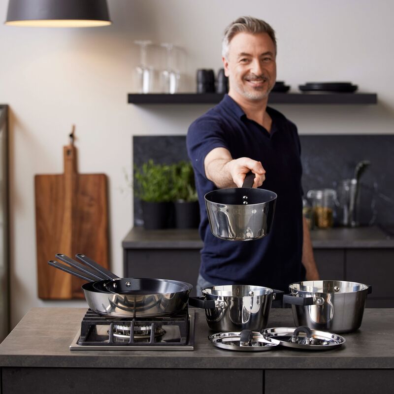 King Edward paistinpannu, 20 cm, ruostumaton teräs